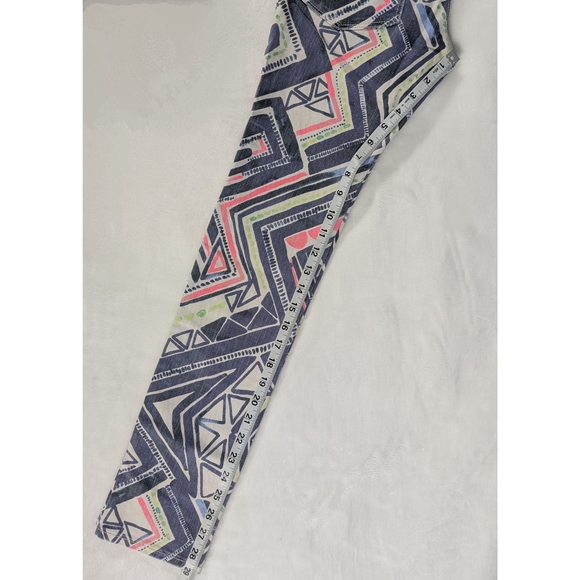 ❤️ 2013 Roxy Pattern Print Denim Skinny Jeans Size 24 or Size 0 - Picture 12 of 16